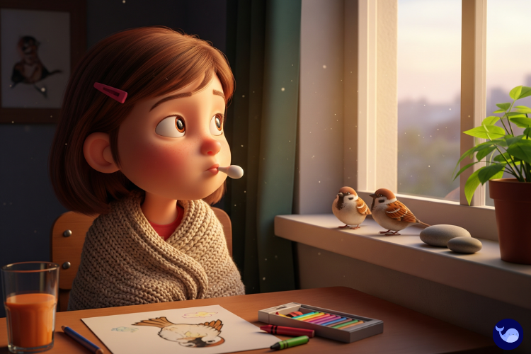 Pencerenin Arkasındaki Kuş